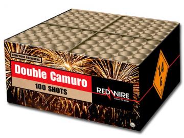 RedWire finale compound cakebox met grote gouden effecten in 2 kleuren. Online te bestellen bij Xena Vuurwerk in Ede